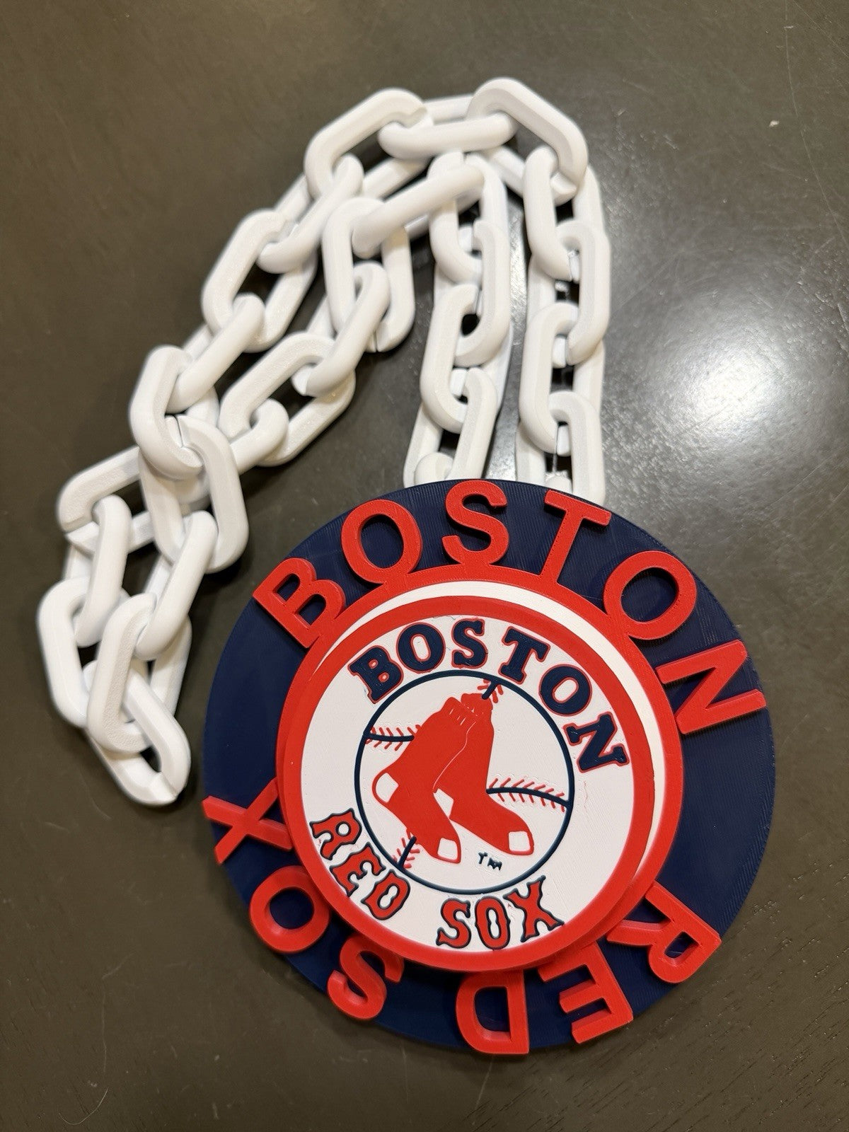 Boston Red Sox Spinning Hype Fan Necklace MLB Baseball
