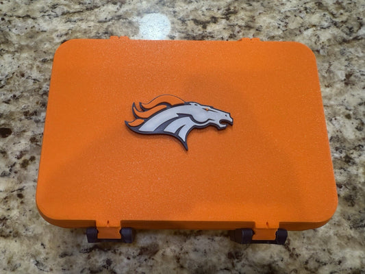 Denver Broncos  golf ball box 3d printed Fits 12 golf balls. Balls not included