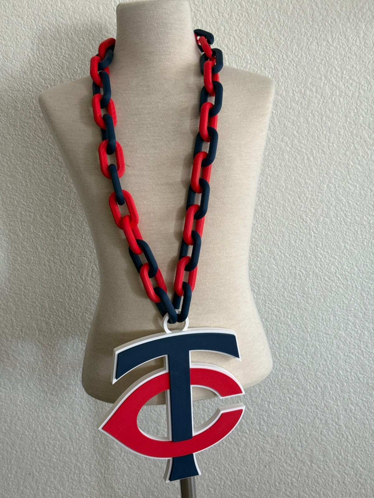 Minnesota Twins Oversized Turnover Chain Necklace, Pendant HandMade 3D Printed