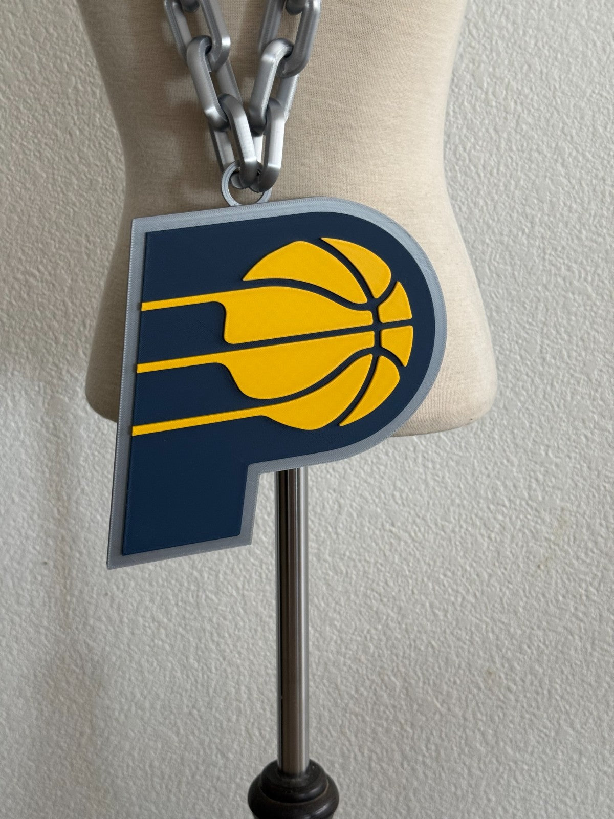 Indiana Pacers Oversized Necklace Pendant Handmade 3D Printed