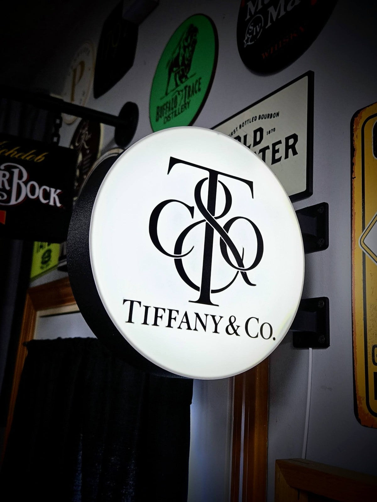 TIFFANY & CO. 12 Inch Light Box LED Sign 3D Printed Wall Decor Man Cave Garage
