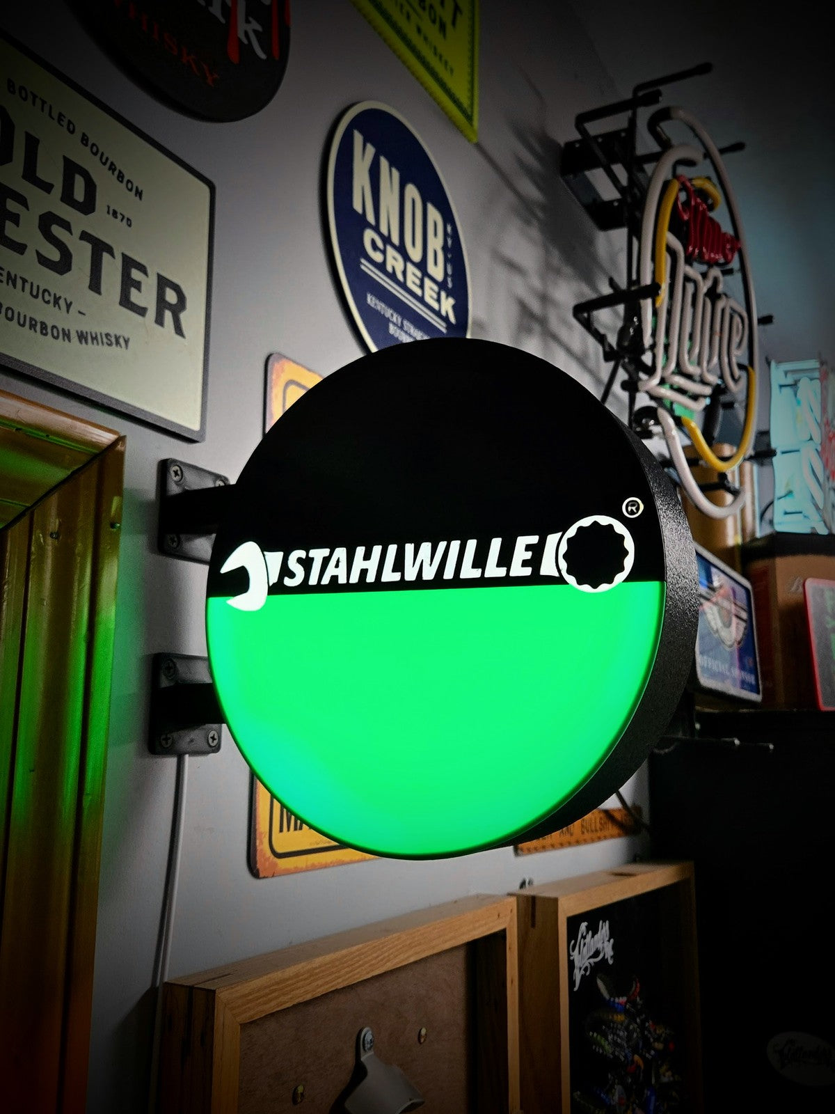 STAHLWILLE TOOLS 12 Inch Light Box LED Sign 3D Printed Wall Decor Man Cave