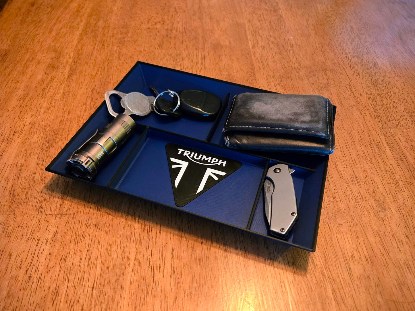 Triumph Motorcycles EDC Dump Tray 3D Printed Valet Desk Organizer Catchall