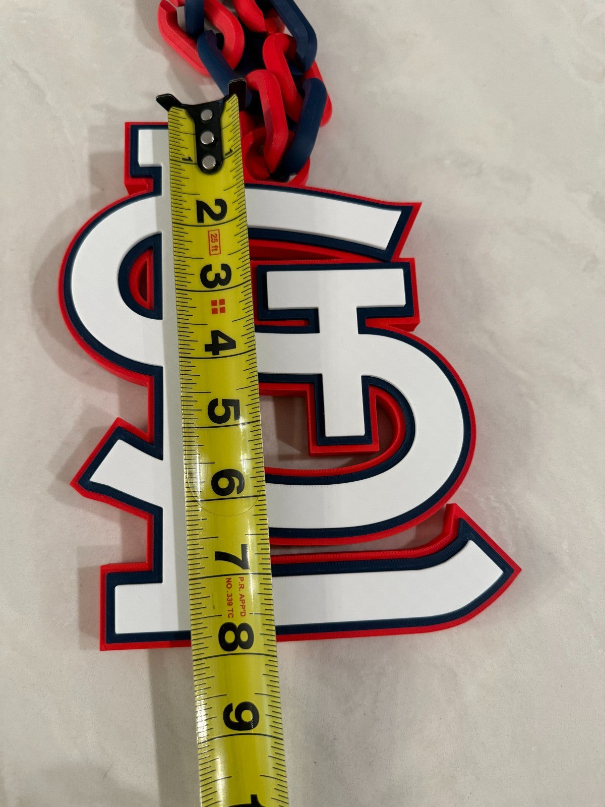 St. Louis Cardinals Oversized Necklace Turnover Chain HandMade 3D Printed