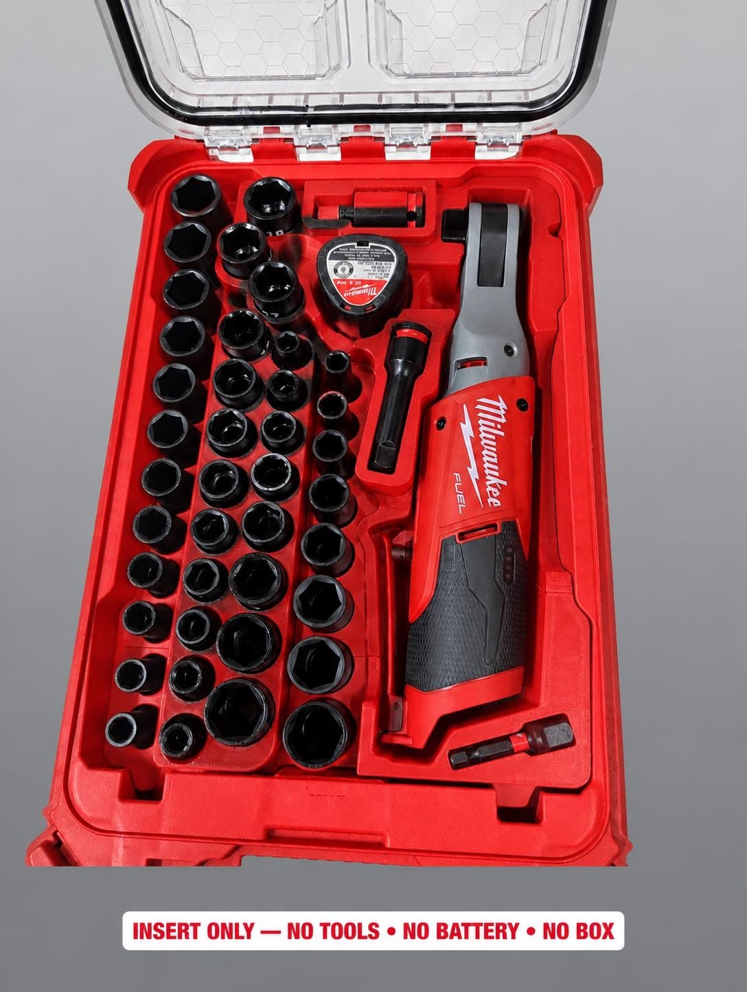 Milwaukee Packout Insert for M12 Fuel 3/8 in. Ratchet + Shockwave 43pc Socket