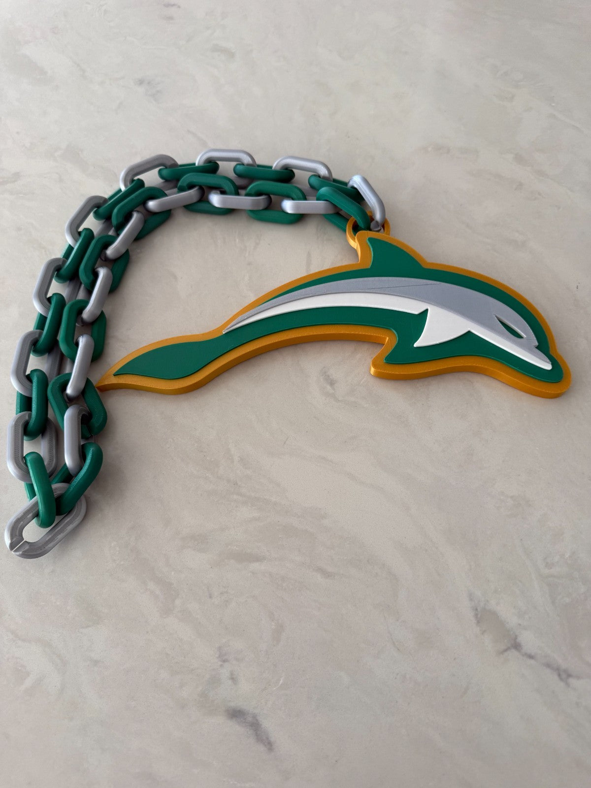 Jacksonville Dolphins Fan Oversized Logo Necklace Hype Chain