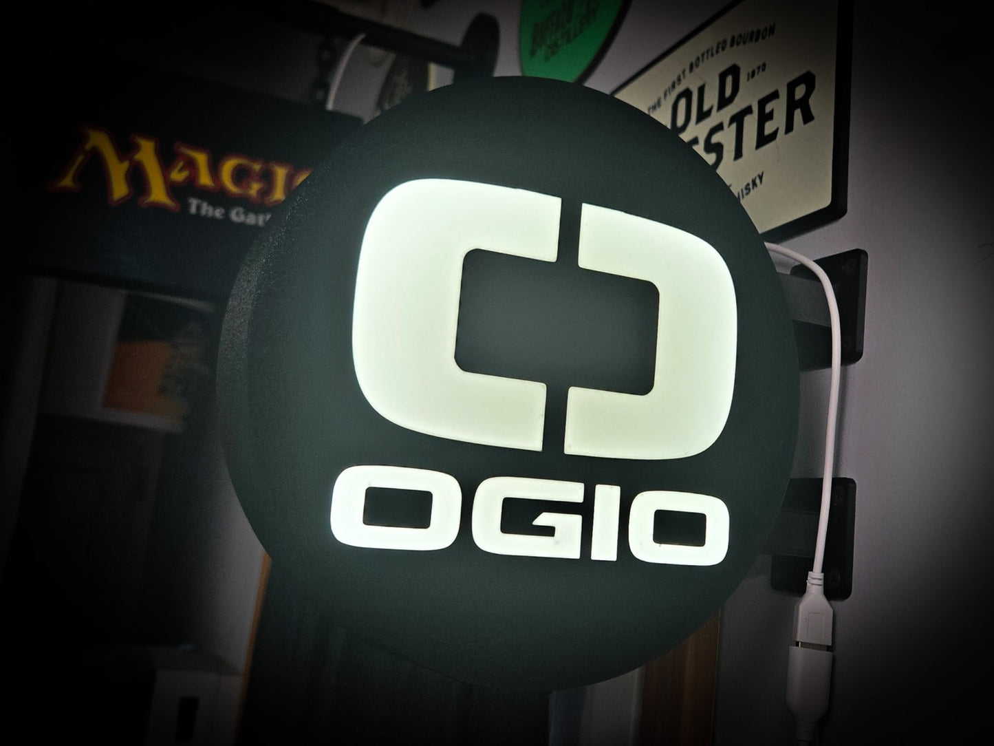 OGIO GOLF 12 Inch Light Box LED Sign 3D Printed Wall Decor Man Cave Garage