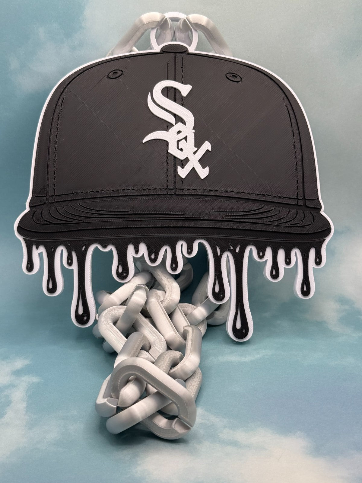 Chicago White Sox Drip Oversized Baseball Cap Hype Chain “South Siders, Gift MLB