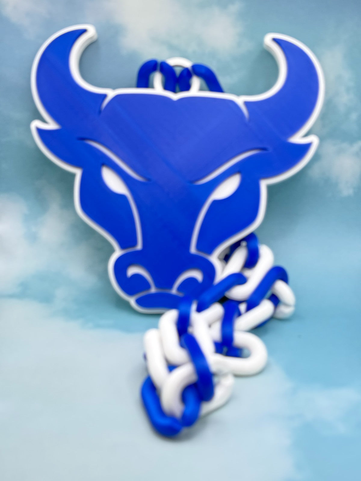 Buffalo Bulls Oversized Necklace Hype Chain NCAA Fan Big Logo Blue White