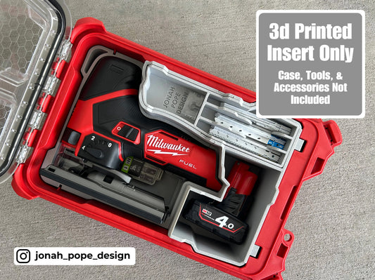 Milwaukee Packout Insert for M12 Fuel Jigsaw | Jonah Pope Design (Insert-only)