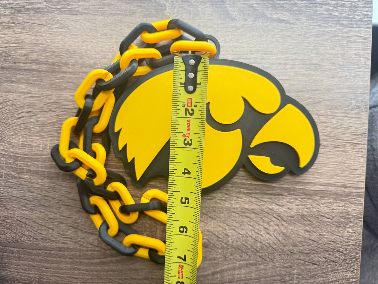 Iowa Hawkeyes Oversized Necklace, Hype Chain Chain [Made To Order]
