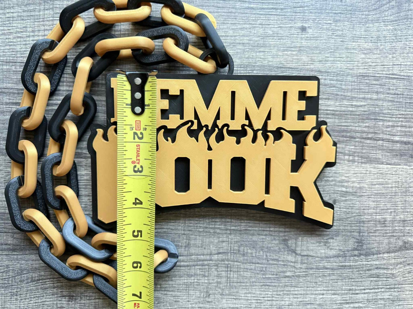 Lemme Cook Logo Oversized Necklace, Hype Chain [Made To Order]