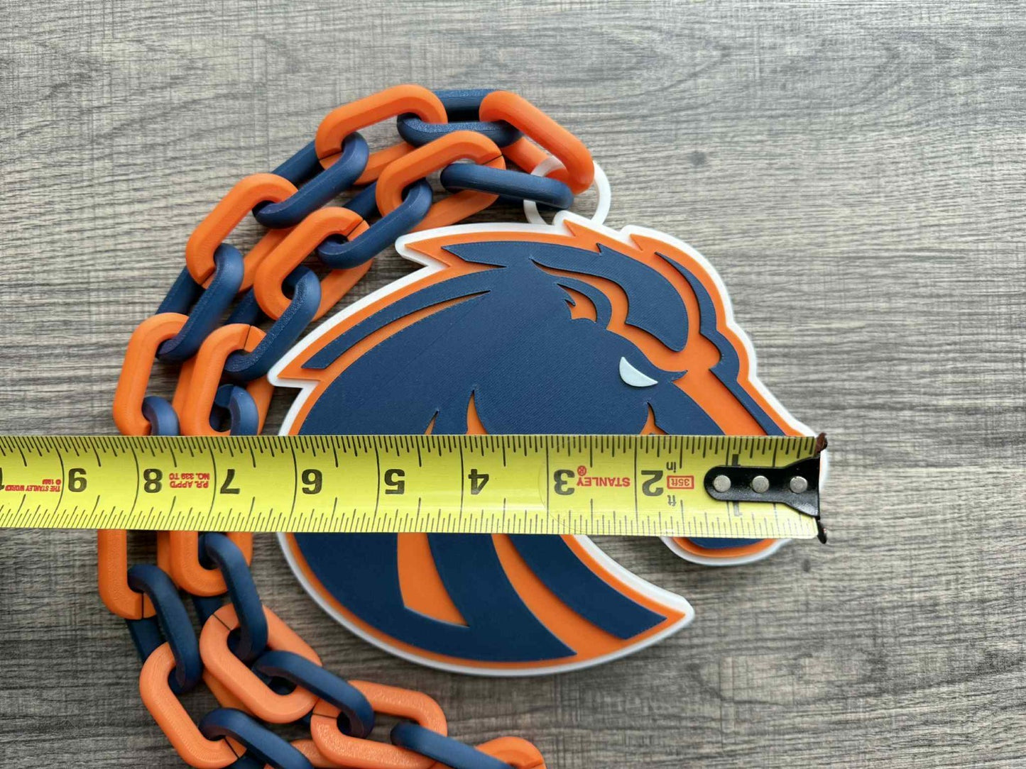 Boise State Broncos Logo Oversized Necklace, Pendant Chain