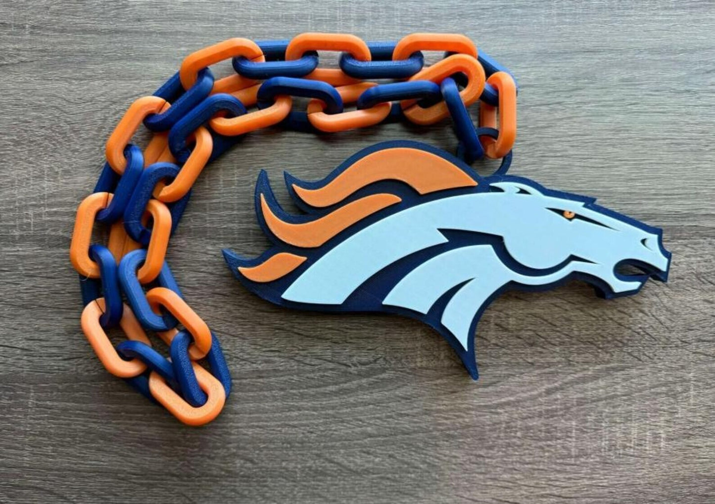 Denver Broncos 3D Printed Sports Chain, Necklace
