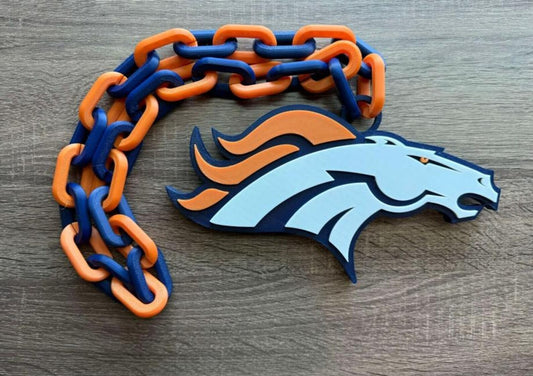 Denver Broncos 3D Printed Sports Chain, Necklace