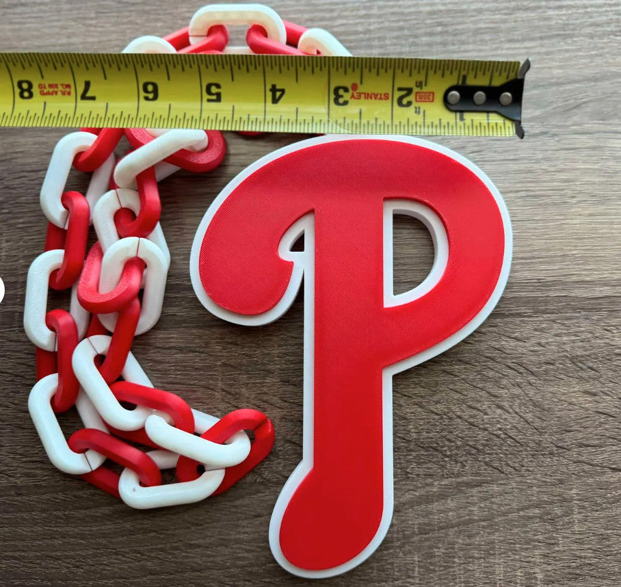Philadelphia Phillies 3D Printed Sports Chain, Necklace