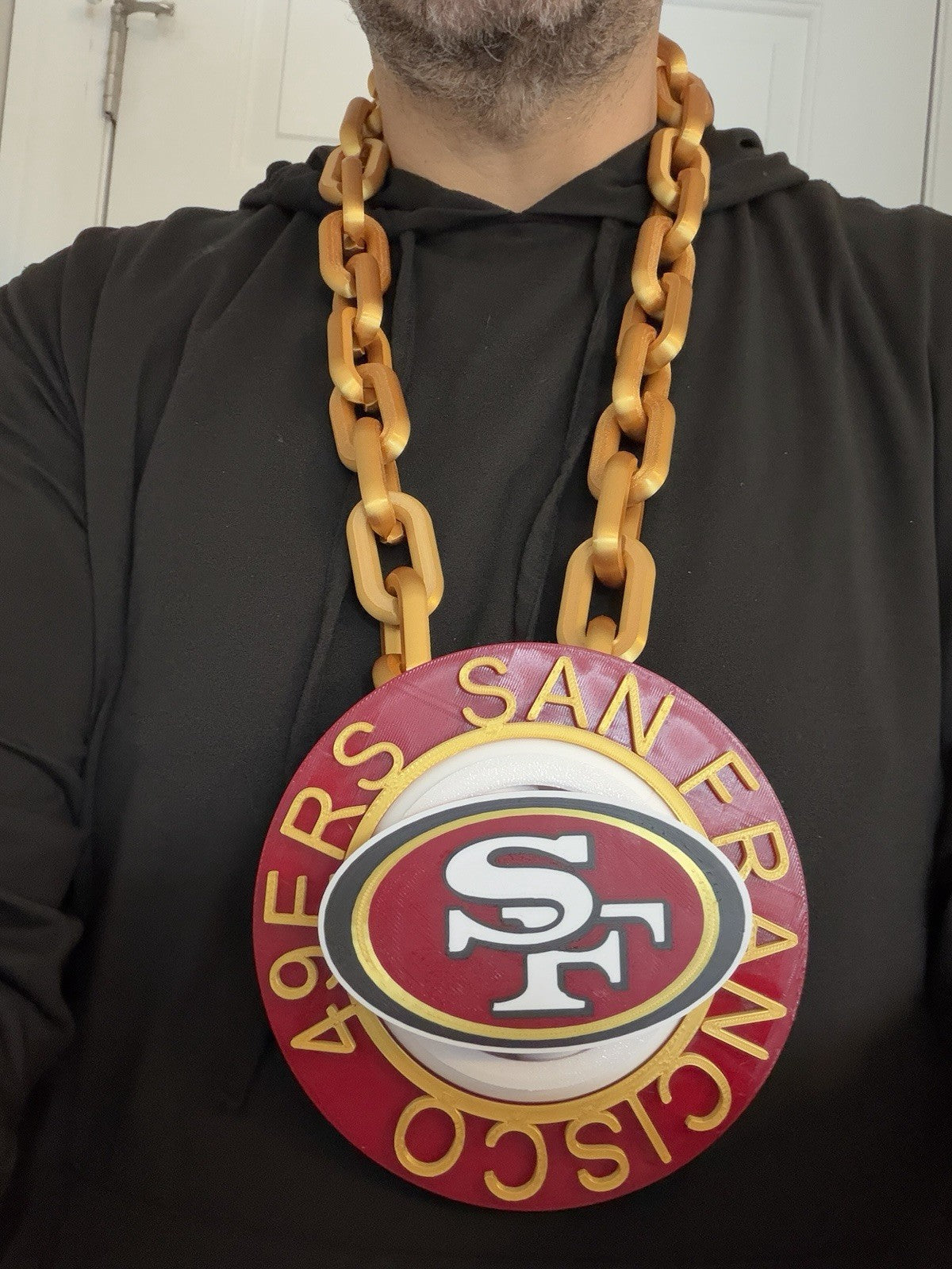 San Francisco 49ers Spinning Chain Pendant Necklace