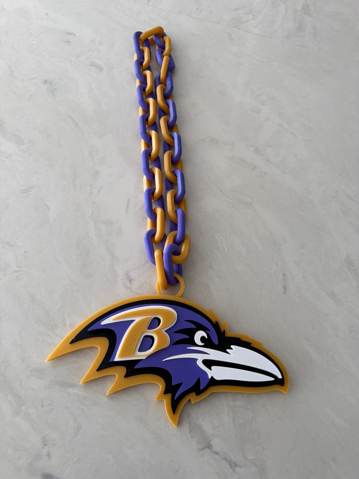 Baltimore Ravens Oversized Logo Necklace, Pendant Handmade 3D Printed