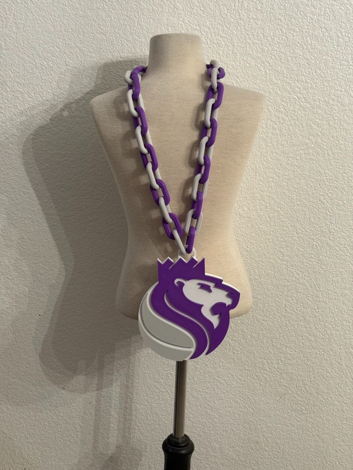 Sacramento Kings Oversized Necklace Pendant Turnover Chain handmade 3D Printed