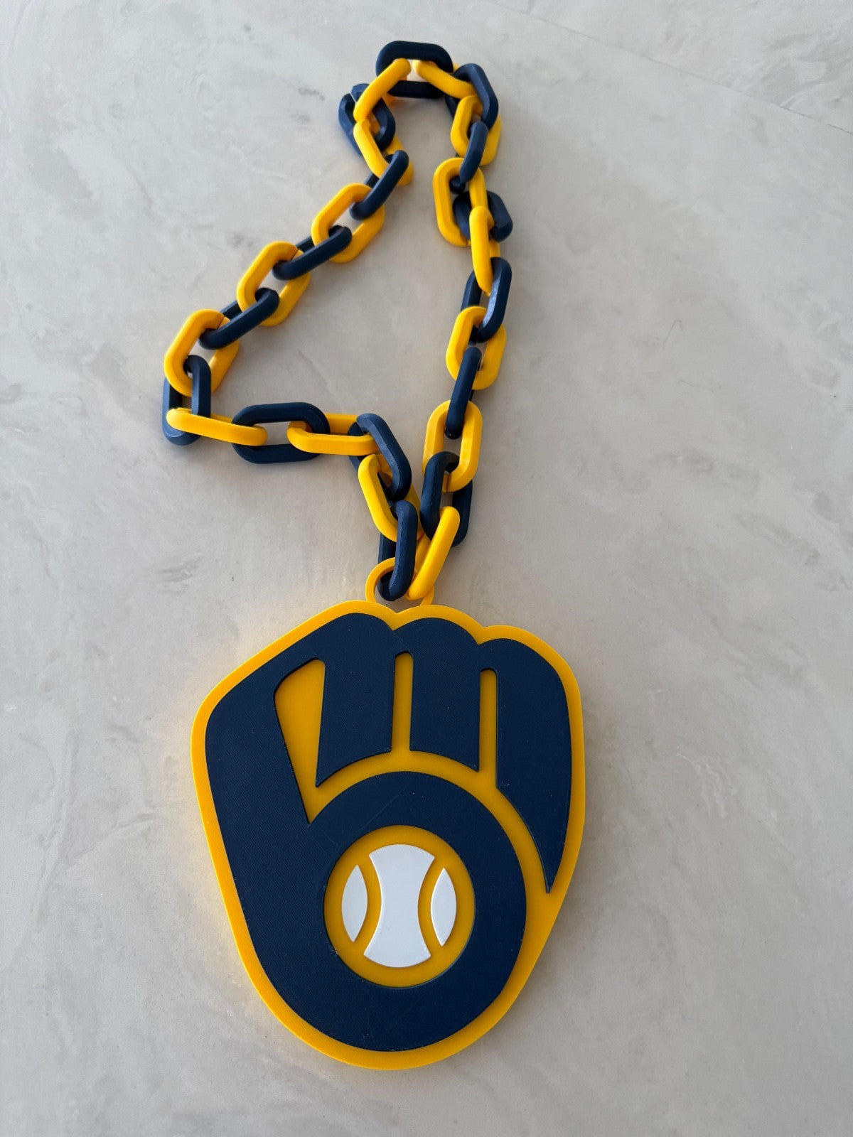 Milwaukee Brewers Oversized Logo Necklace, Pendant