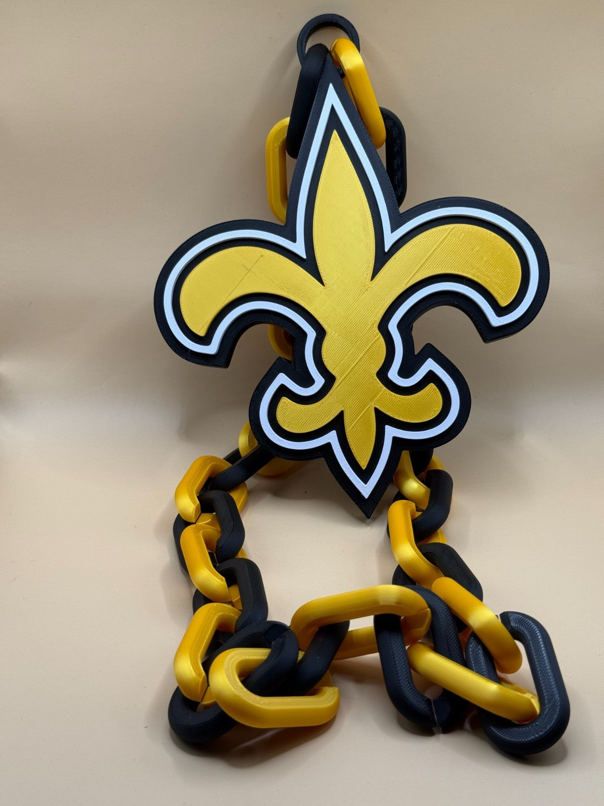 New Orleans Saints Oversized Logo Necklace HandMade 3D Printed