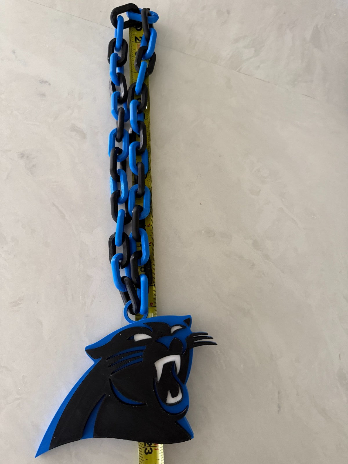 Carolina Panthers Oversized Fan Necklace, Pendant & Chain