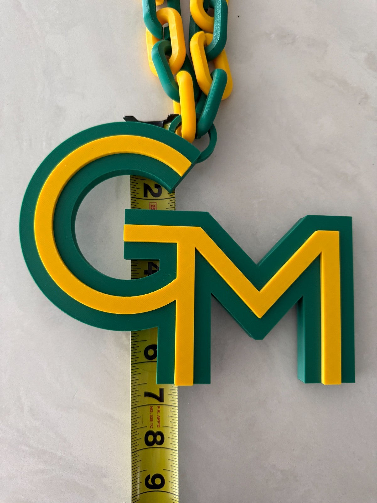 George Mason Patriots Oversized Necklace Turnover Hype Chain HandMade 3D Printed