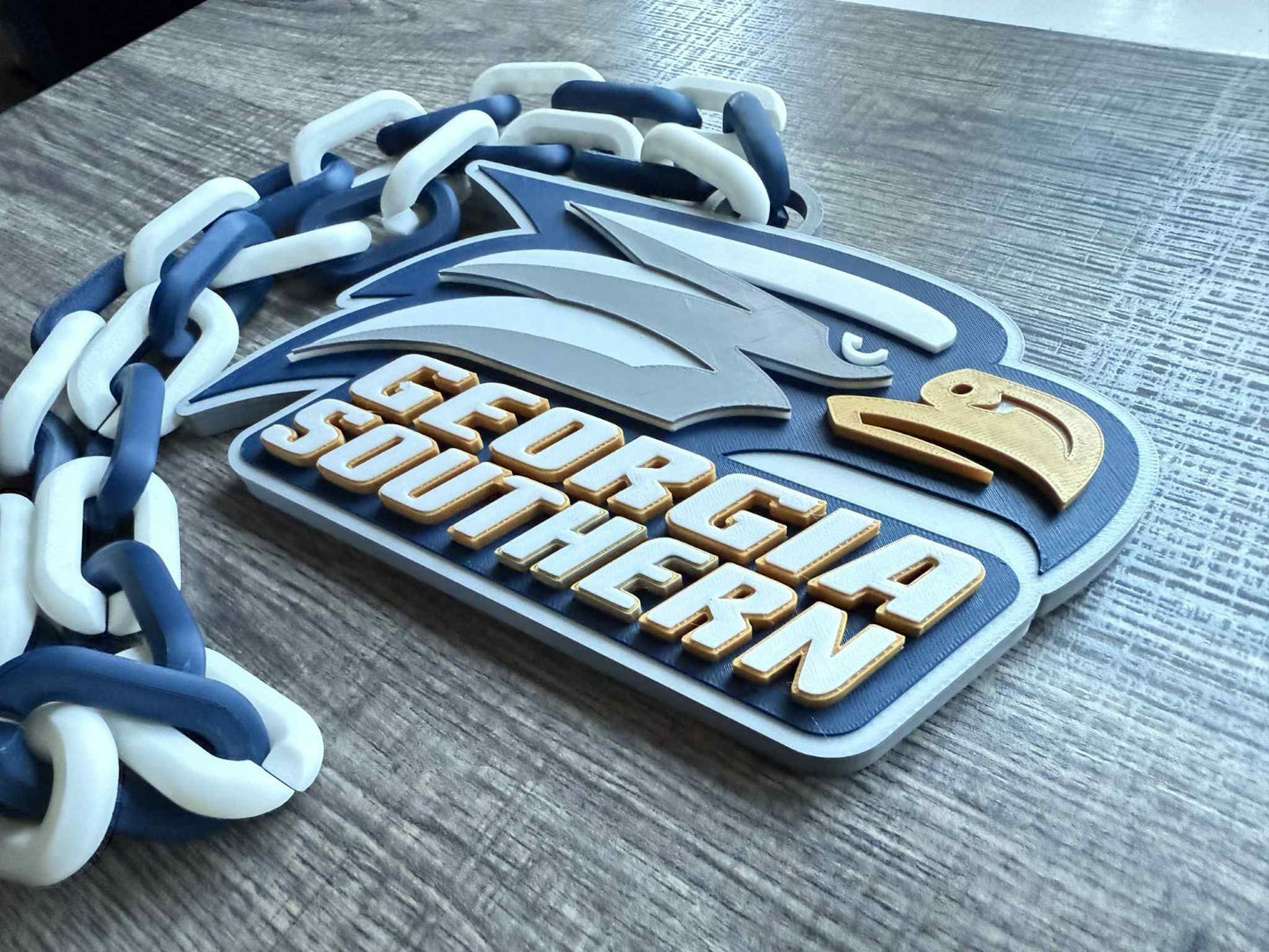 Georgia Southern Eagles Oversized Necklace, Hype Chain [Made To Order]