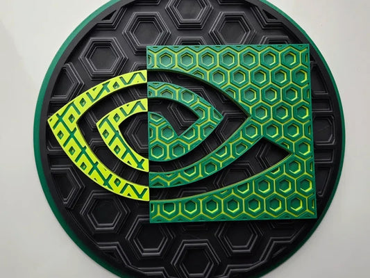 Nvidia Wall Art Or Display 3D printed Dimensional Mosaic
