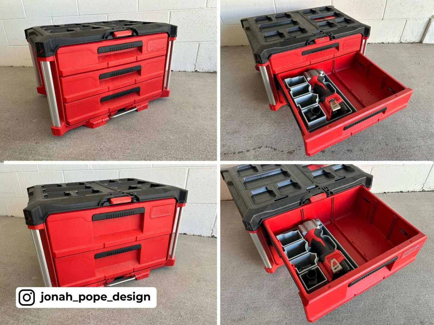 Milwaukee Packout Tool Box Drawer Insert for M12 Rivet Gun  (Insert Only)