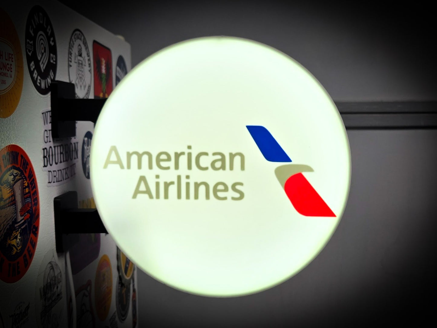 AMERICAN AIRLINES Current 12 Inch Light Box LED Sign 3D Printed Wall Decor