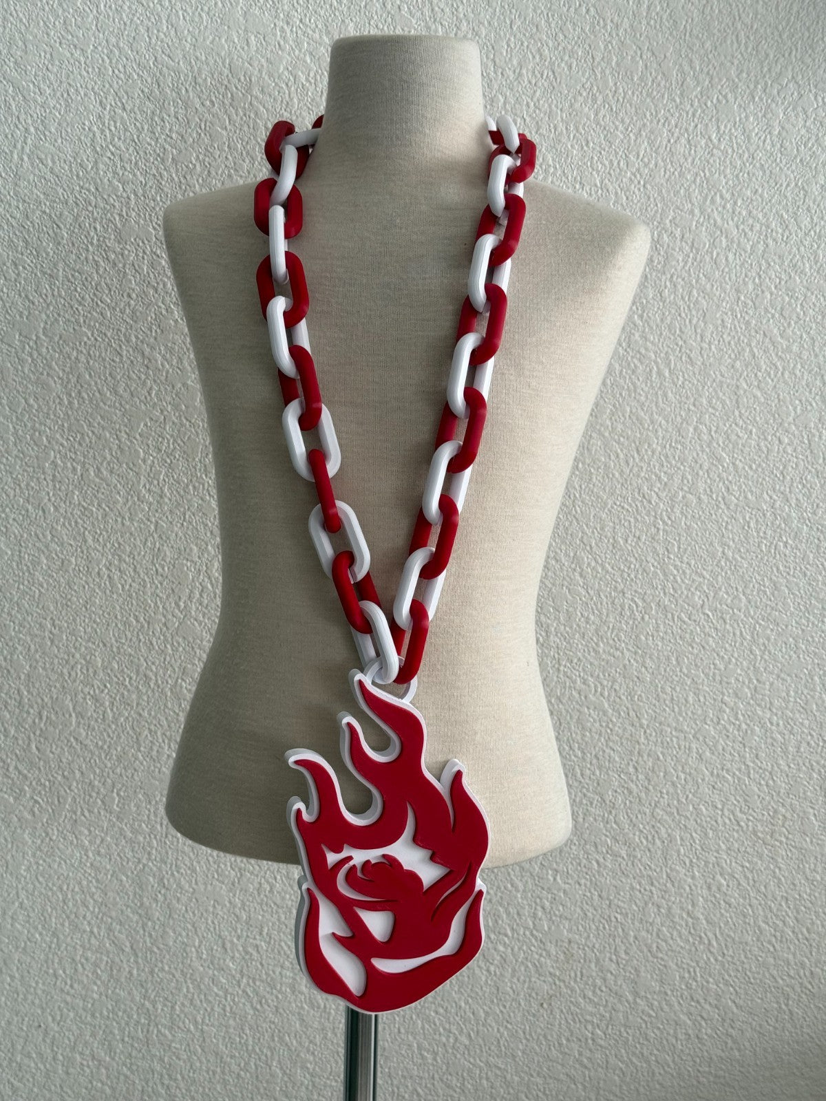 Portland Fire Oversized Logo Necklace, Hype Chain WNBA Handmade 3D Printed