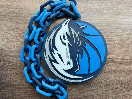 Dallas Mavericks Oversized Necklace, Pendant Chain