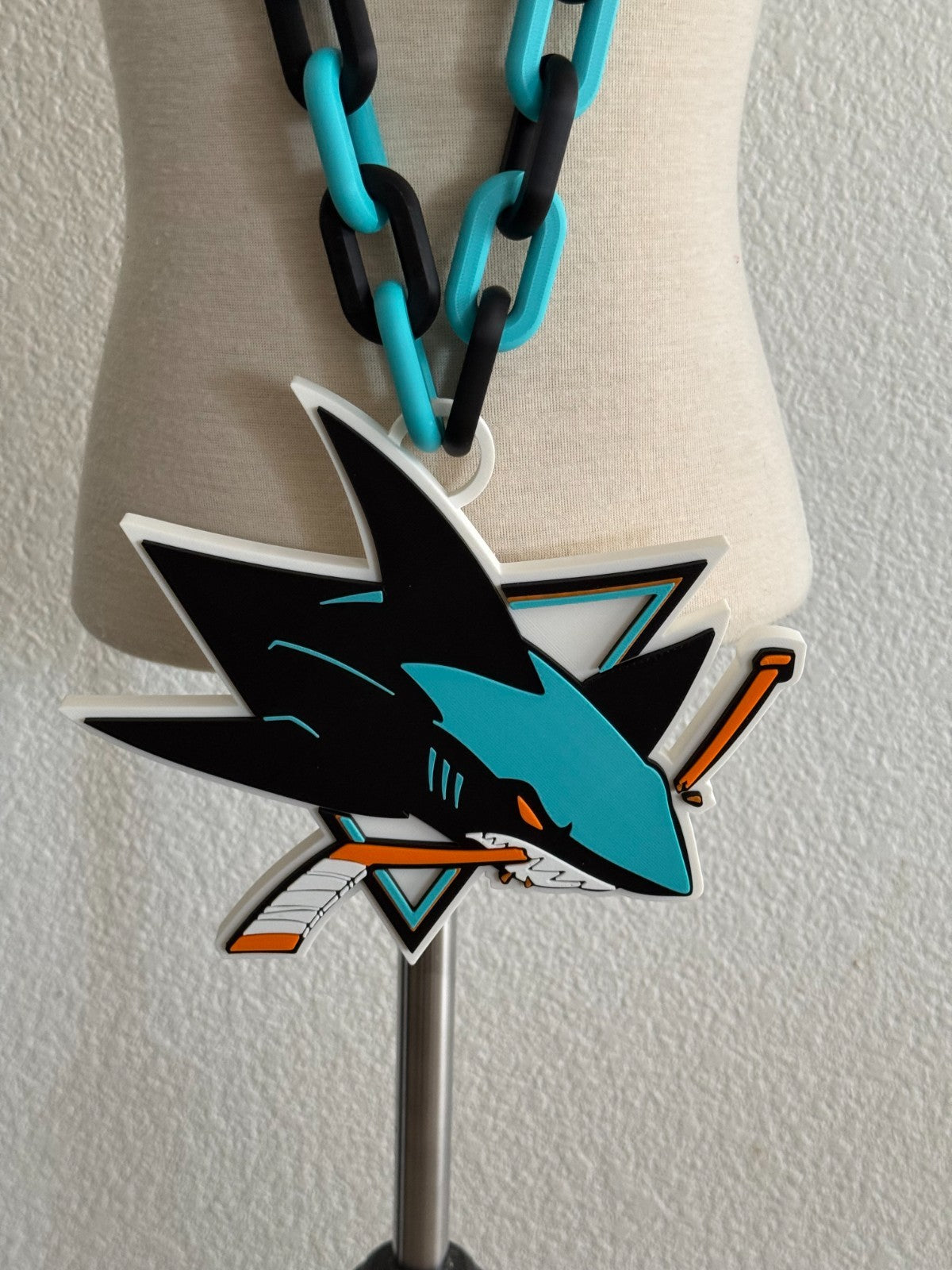 San Jose Sharks Oversized Fan Logo Necklace Hype Chain