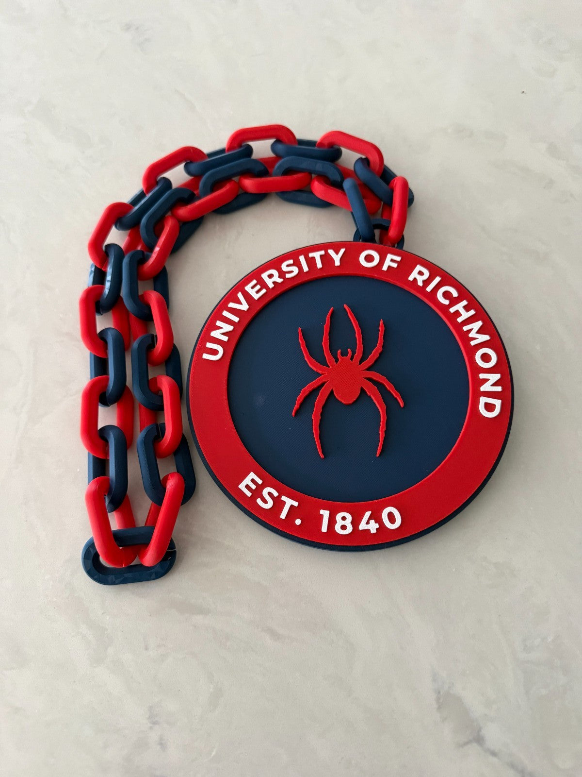 Richmond Spiders Oversized Logo Necklace Turnover Hype Chain HandMade 3D Printed