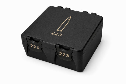 223 Rem Ammo Box - 100 Rounds - Snap Close Storage Box | Fully Customizable