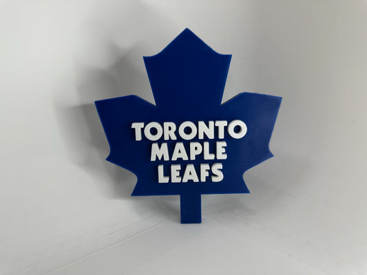 Toronto Maple Leafs Logo 1987 3D Printed Logo Wall Sign
