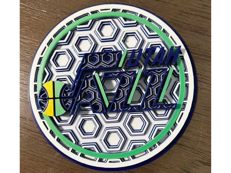 Utah Jazz Wall Art Or Display 3D printed Dimensional Mosaic