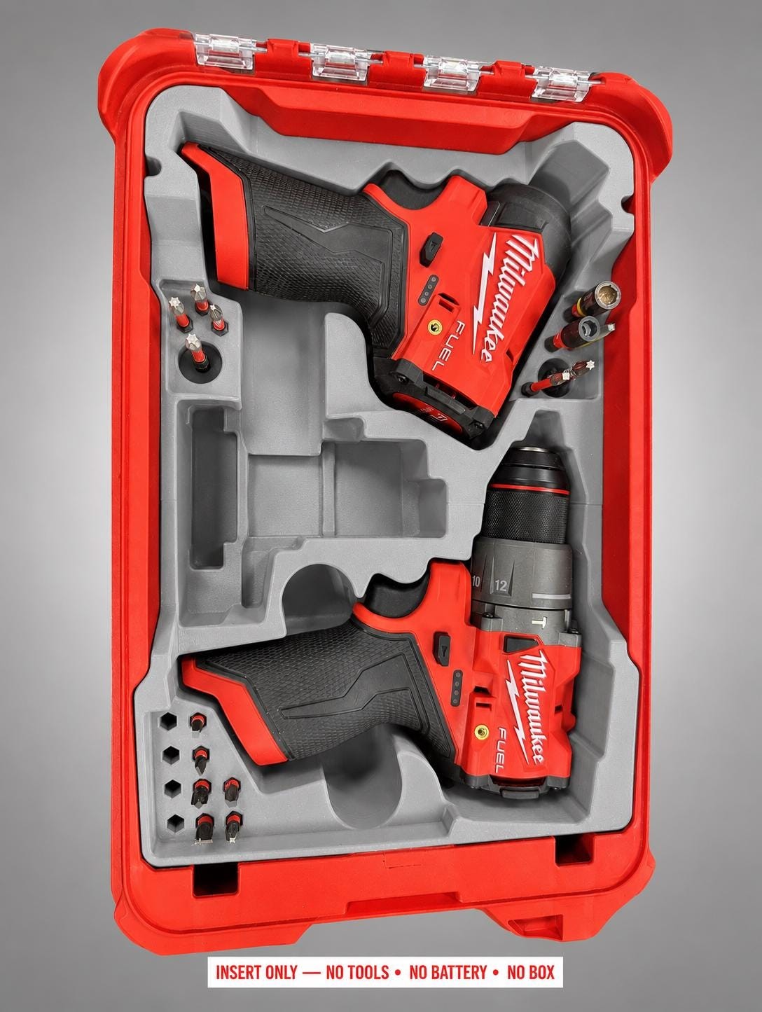 Milwaukee Packout Insert for M12 Fuel 1/2 in Hammer Drill + 1/4 in Impact Driver