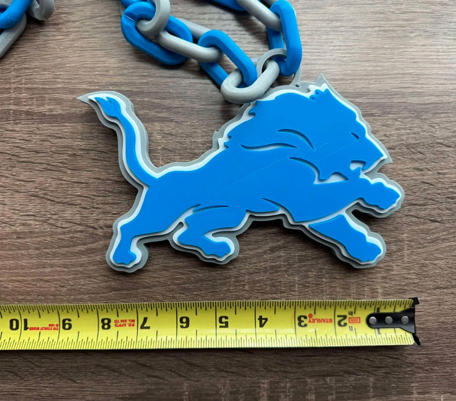 Detroit Lions 3D Printed Sports Chain, Hype Chain [Made To Order]