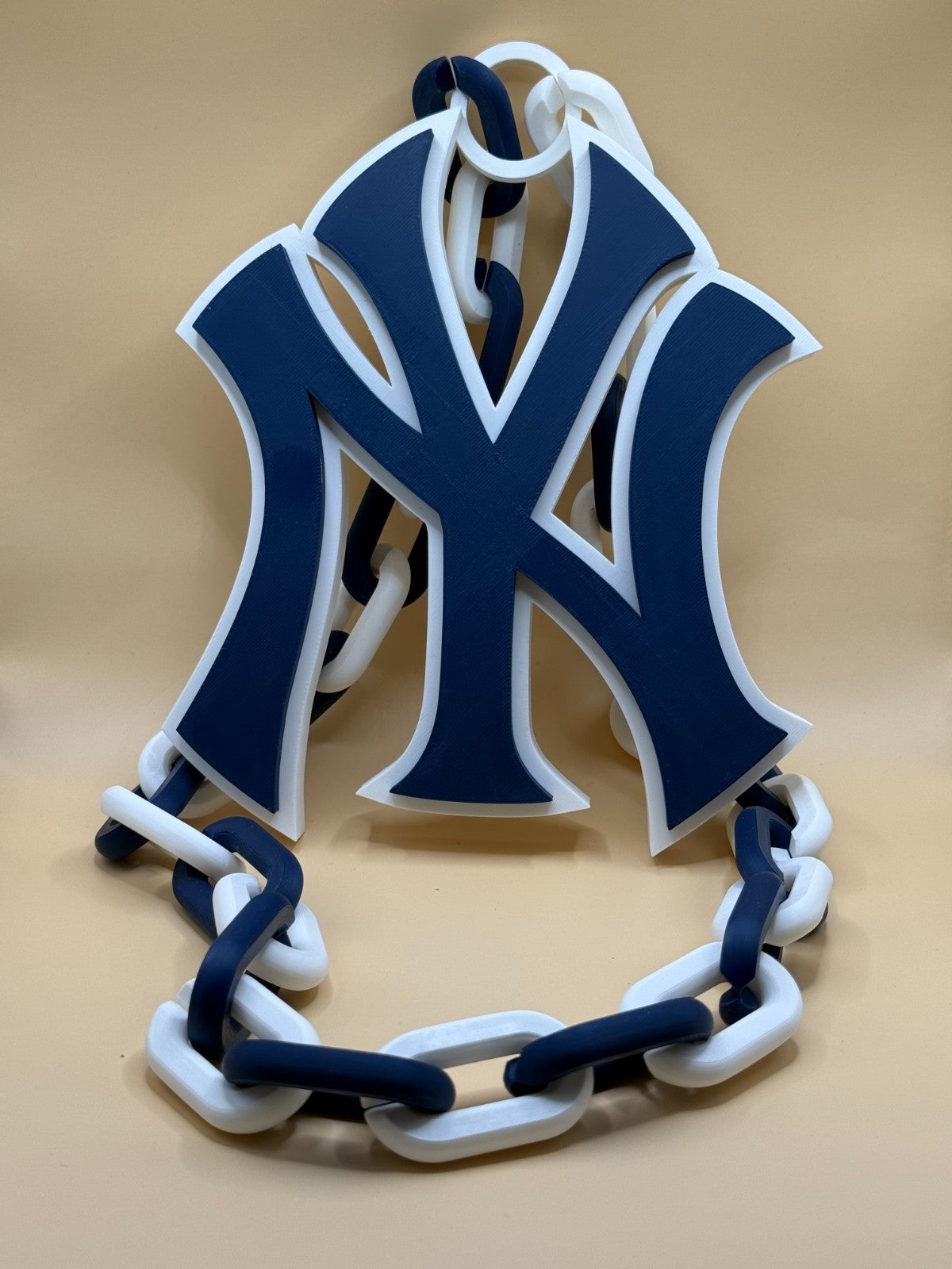 New York Yankees Oversized Necklace, Logo Pendant Handmade 3D Printed