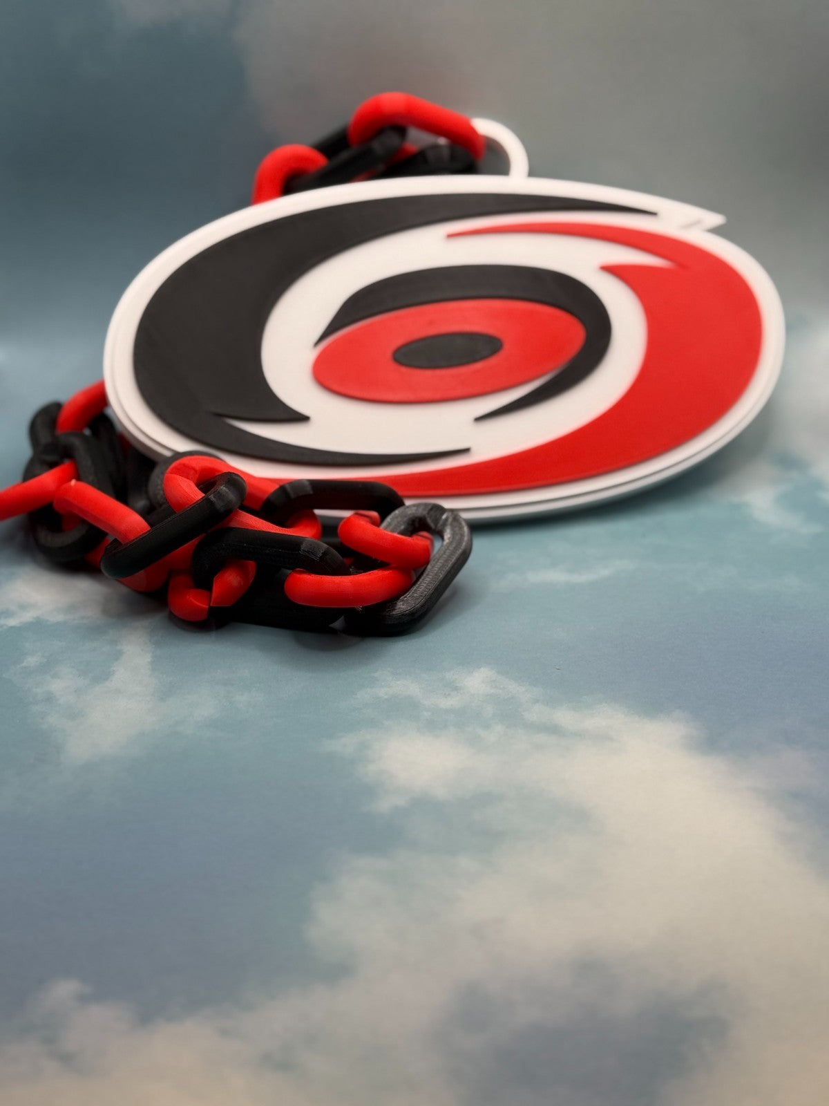 Carolina Hurricanes Oversized Necklace, Fan Chain Carolina Culture "