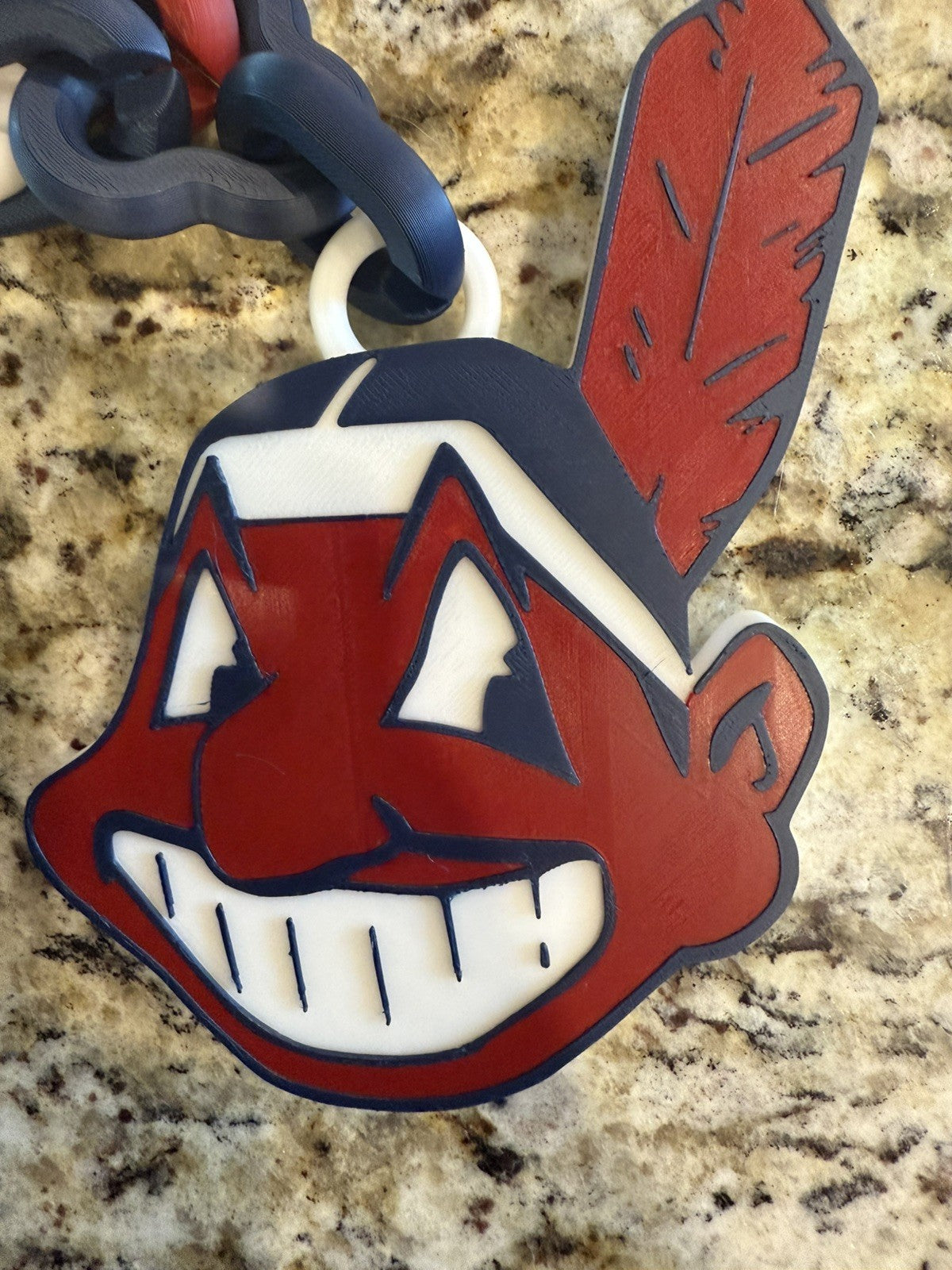Cleveland Indians Chief Wahoo hype chain. 3d printed. Cleveland guardians