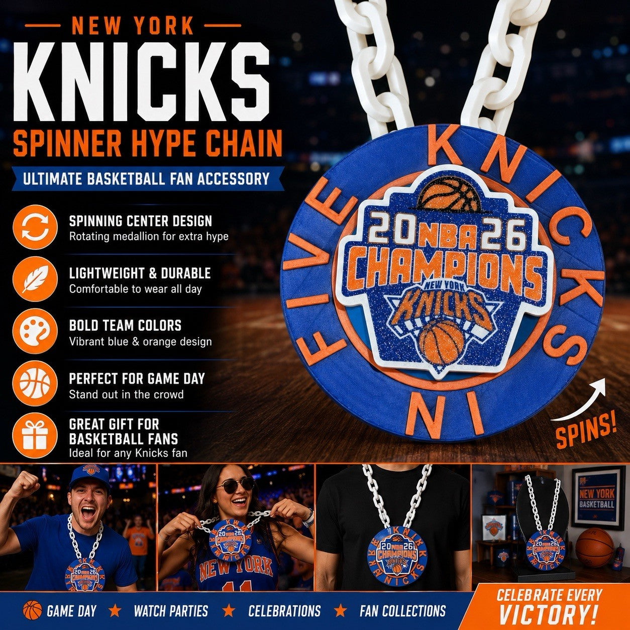New York Knicks Spinner Chain