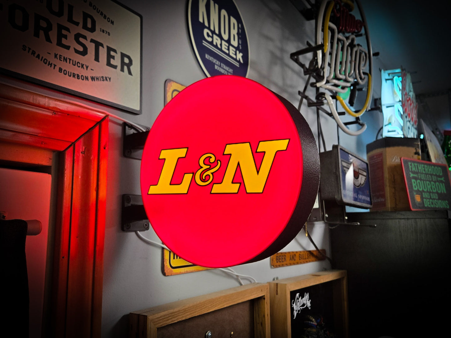 L&N Louisville & Nashville 12 Inch Light Box LED Sign 3D Printed Wall Decor