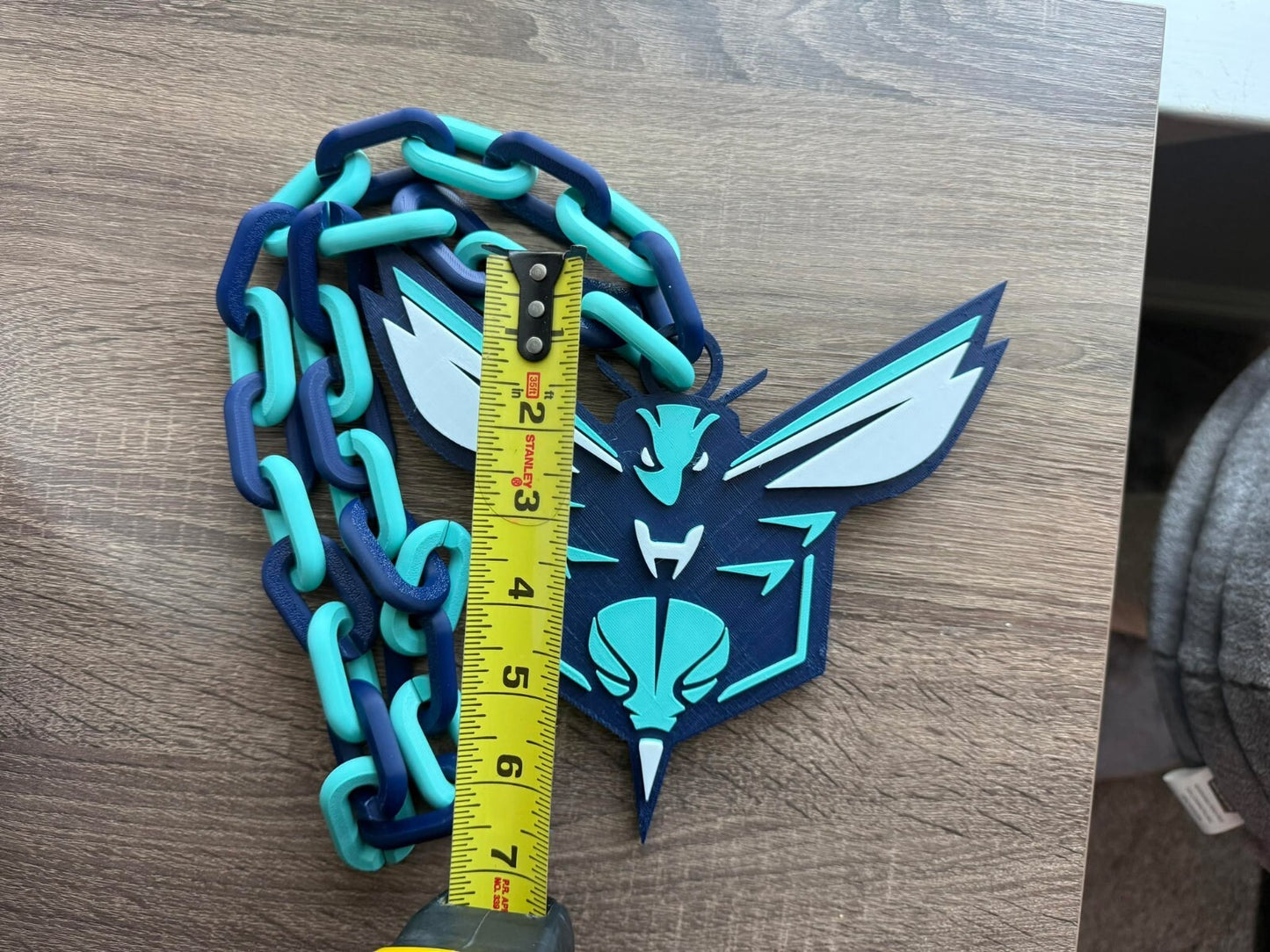 Charlotte Hornets Oversized Necklace, Pendant Chain [Made To Order]