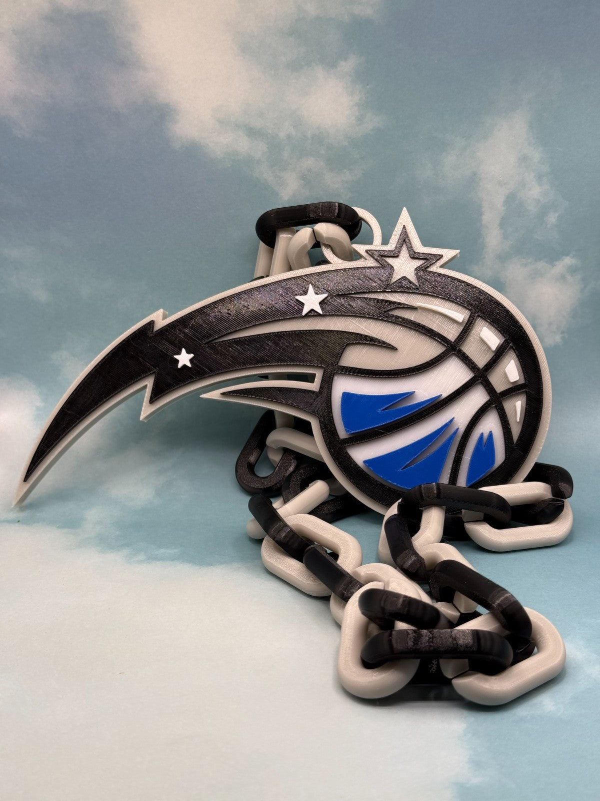 Orlando Magic Oversized Logo Necklace, Pendant Handmade 3D Printed