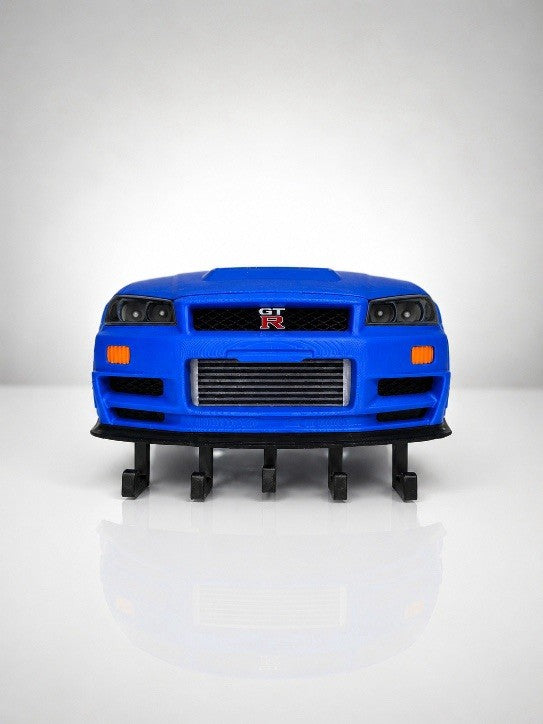 3D Printed Nissan Skyline GT-R R34 Wall Mount Key Holder Organizer
