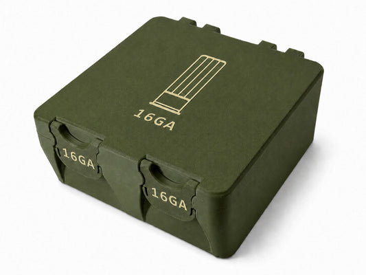 16 Gauge Ammo Box - Fits Up to 3 Inch Shells – 30 Rounds - Snap Close Storage
