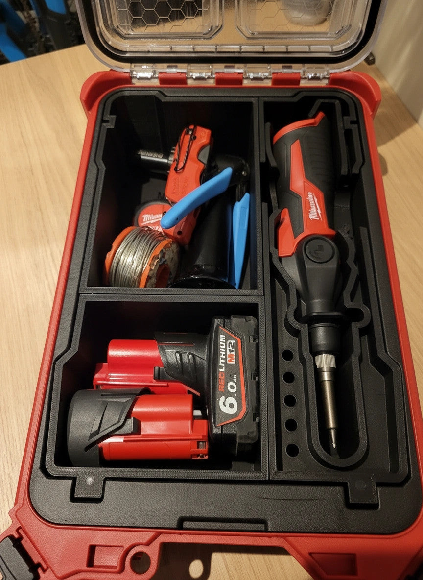 Soldering Iron Organizer For Milwaukee M12 Packout Compact Organizer Insert V2MD